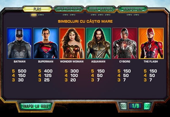 ?ncerca?i slotul Justice League de la Playtech