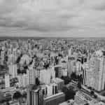 The city of S?o Paulo in black and white.