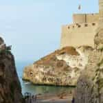 The beach and sea in Melilla, Spain.